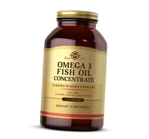 Концентрат рыбьего жира Омега-3, Omega 3 Fish Oil Concentrate, Solgar  120гелкапс (67313004)