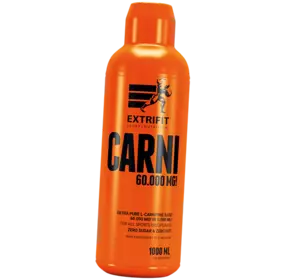 Жидкий Карнитин для похудения, Carni 60000 Liquid, Extrifit  1000мл Земляника с мятой (02002005)