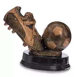 Статуэтка наградная спортивная Футбол Бутса с мячом C-1570-A     Бронза (33508283)