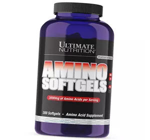 Аминокислоты для спорта, Amino Softgels, Ultimate Nutrition  300гелкапс (27090005)