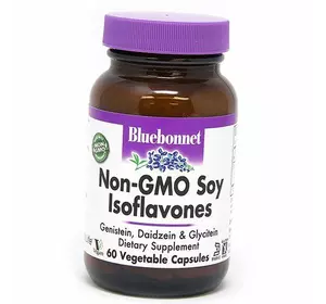 Соевые изофлавоны, Non-GMO Soy Isoflavones, Bluebonnet Nutrition  60вегкапс (72393007)