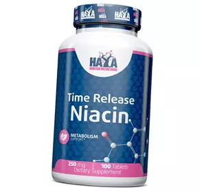 Ниацин замедленного высвобождения, Time Release Niacin 250, Haya  100таб (36405089)
