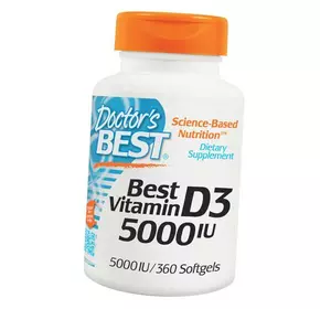 Витамин Д3, Vitamin D3 5000, Doctor's Best  360гелкапс (36327034)