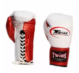 Перчатки боксерские BO-0279 Twins  16oz Бело-красный (37426057)