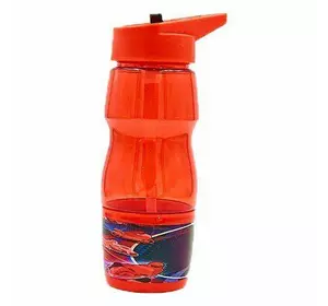 Бутылка для воды со стаканом 6623   600мл Красный (09429012)
