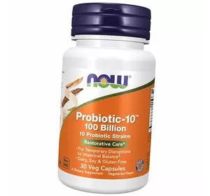 Смесь Пробиотиков, Probiotic-10 100 Billion, Now Foods  30вегкапс (69128012)