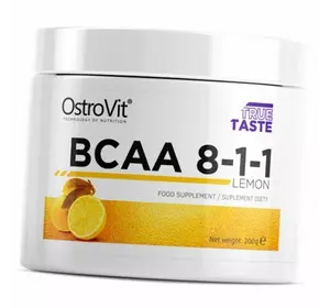 BCAA для мышечной массы, Pure BCAA 8:1:1 , Ostrovit  200г Лимон (28250003)