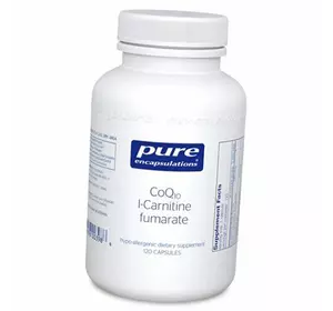 Коэнзим Q10 и Карнитин фумарат, CoQ10 L-Carnitine Fumarate, Pure Encapsulations  120капс (70361019)