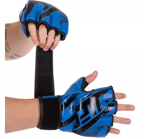 Перчатки гибридные для единоборств ММА Rush BO-0481 UFC  S Синий (37512095)