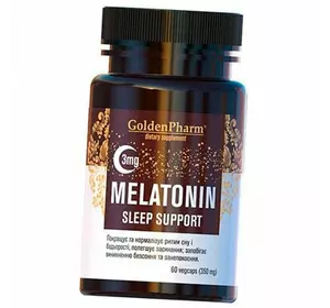Мелатонин для сна, Melatonin Sleep Support 3, Golden Pharm  60вегкапс (72519001)