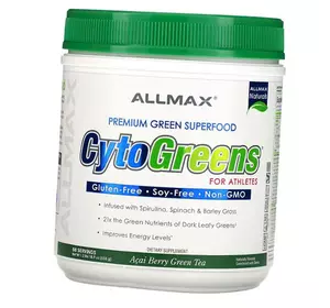 Очищение организма, Cyto Greens, Allmax Nutrition  535г Ягода асаи-зеленый чай (71134002)