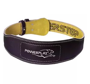 Пояс кожаный 5085 Power Play  XS Черно-желтый (34228007)
