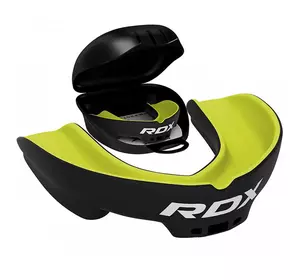 Капа боксерская RDX Gel 3D Pro RDX Inc  Один размер Черно-салатовый (37260087)