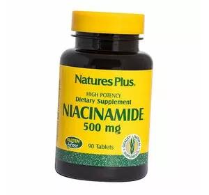 Ниацинамид, Niacinamide 500, Nature's Plus  90таб (36375133)
