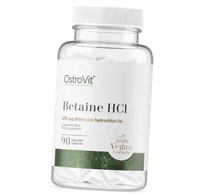 Бетаин Гидрохлорид, Betaine HCl, Ostrovit  90капс (72250011)