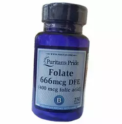 Фолат, Folic Acid 400, Puritan's Pride  250таб (36367018)