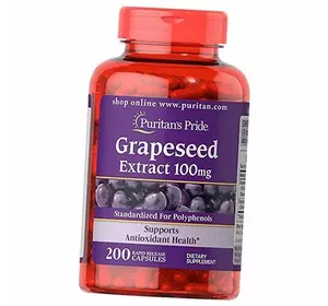 Экстракт виноградных косточек, Grapeseed Extract 100, Puritan's Pride  200капс (71367004)