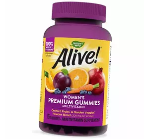 Жевательные Мультивитамины для женщин, Alive! Women's Gummy Vitamins, Nature's Way  75таб (36344074)