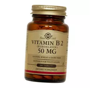 Рибофлавин, Vitamin B2 50, Solgar  100таб (36313141)