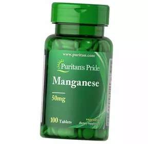 Глюконат Марганца, Manganese 50, Puritan's Pride  100таб (36367228)