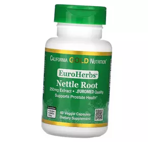 Экстракт Корня Крапивы, EuroHerbs Nettle Root Extract 250, California Gold Nutrition  60вегкапс (71427020)