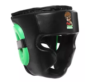 Шлем боксерский с полной защитой детский BO-8545 Core  XS Черно-салатовый (37568008)
