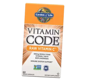 Сырой Витамин С, Vitamin Code Raw Vitamin C, Garden of Life  60вегкапс (36473008)