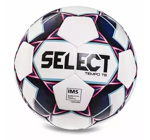Мяч футбольный Tempo TB IMS Select  №5 Бело-фиолетовый (57508047)