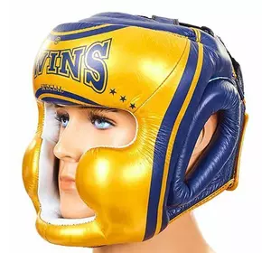 Шлем боксерский открытый FHG-TW4 Twins  S Золото-синий (37426035)