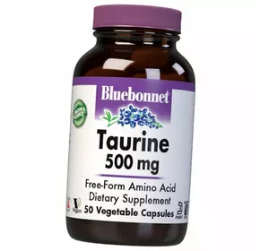 Таурин, Taurine 500, Bluebonnet Nutrition  50вегкапс (27393004)