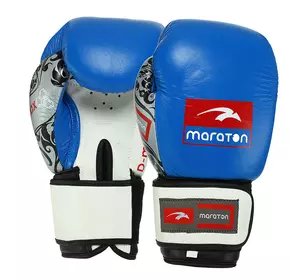Перчатки боксерские DMAX MRT-C4 Maraton  12oz Сине-белый (37446004)
