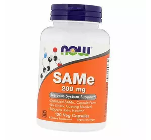S-Аденозилметионин, SAMe 200 Caps, Now Foods  60вегкапс (72128062)