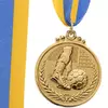 Медаль спортивная с лентой Футбол C-7025     Золотой (33508320)
