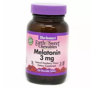 Жевательный Мелатонин, Chewables Melatonin 3, Bluebonnet Nutrition  60таб Малина (72393011)