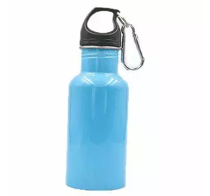 Бутылка для воды с карабином FI-0044   500мл Голубой (09429036)
