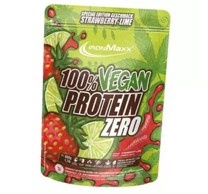 Веган Протеин, 100 % Vegan Protein Zero, IronMaxx  500г Клубника-лайм (29083016)