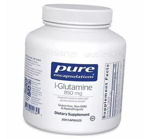 Глютамин в капсулах, L-Glutamine 850, Pure Encapsulations  250капс (32361003)