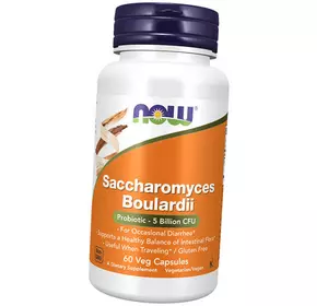 Сахаромицеты Буларди, Saccharomyces Boulardii, Now Foods  60вегкапс (69128011)