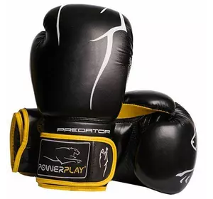 Боксерские перчатки 3018 Power Play  14oz Черно-желтый (37228047)