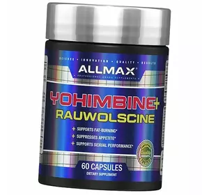 Йохимбин Гидрохлорид и Раувольсцин, Yohimbine +, Allmax Nutrition  60капс (08134006)