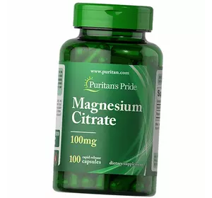Магний Цитрат, Magnesium Citrate 100, Puritan's Pride  100капс (36367226)