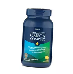 Омега 3-6-9, Omega Complex Triple Strength, GNC  90гелкапс Лимон (67120004)