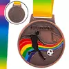 Медаль спортивная с лентой цветная Футбол C-0344     Бронзовый (33508316)
