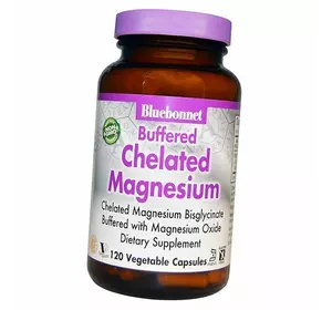Буферизованный хелатный магний, Buffered Chelated Magnesium, Bluebonnet Nutrition  120вегкапс (36393060)