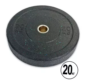 Блины (диски) бамперные для кроссфита Raggy Bumper Plates TA-5126 FDSO  20кг  Черный (58508104)