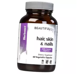 Витамины для волос и ногтей, Beautiful Ally Hair, Skin & Nails, Bluebonnet Nutrition  60вегкапс (36393108)