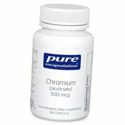Пиколинат Хрома, Chromium Picolinate 500, Pure Encapsulations  180капс (36361114)