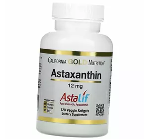 Астаксантин, чистый исландский продукт AstaLif, Astaxanthin 12, California Gold Nutrition  120вег.гелкапс (70427006)