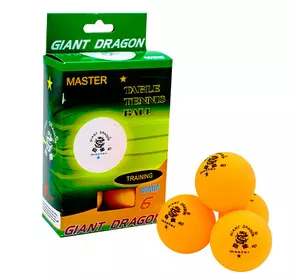 Набор мячей для настольного тенниса Giant Dragon Master MT-5693    Оранжевый 6шт (60508458)
