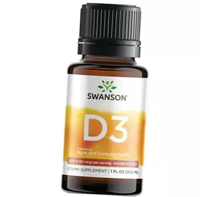 Витамин Д3 жидкий, Vitamin D3 Higher Potency 2000, Swanson  29мл (36280109)